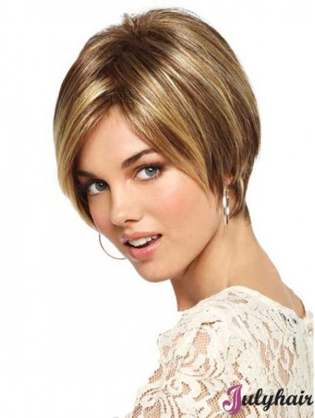 6 inch High Quality Blonde Bobs Monofilament Wigs