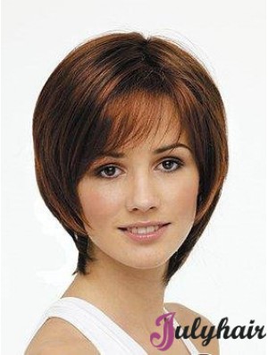 Chin Length Auburn Incredible 11 inch Straight Bob Wigs