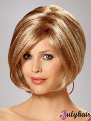 Capless Chin Length Straight Blonde Gorgeous Bob Wigs