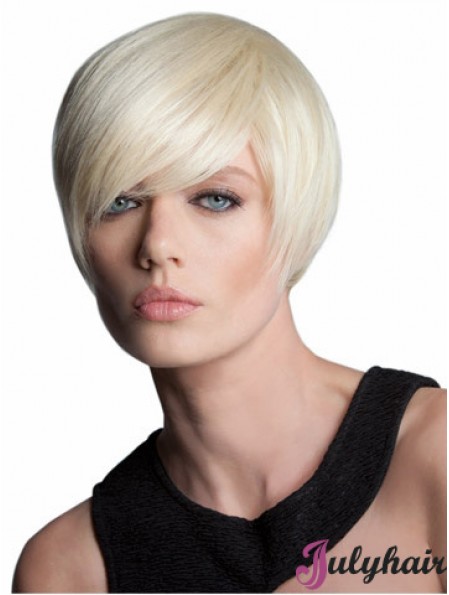 Capless Short Straight Blonde Style Bob Wigs