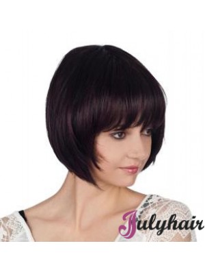 Straight Chin Length Auburn 10 inch Capless Cheap Bob Wigs