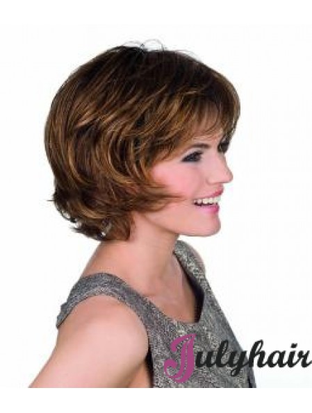 Wavy Chin Length Brown 11.5 inch Capless Amazing Bob Wigs