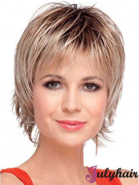 Boycuts Straight Blonde Capless Amazing Short Wigs