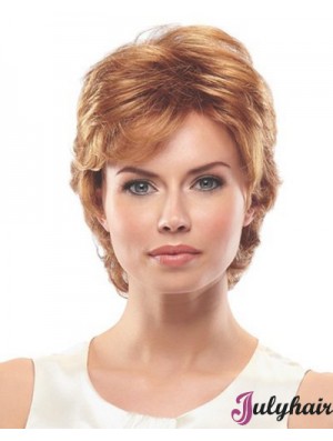 Wavy Layered Short Exquisite Auburn Synthetic Wigs