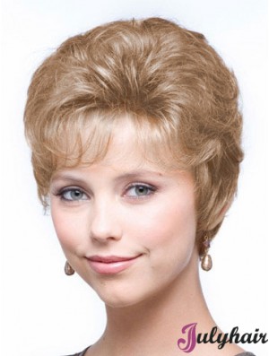 Wavy Blonde Ideal Cropped Classic Lady Wig