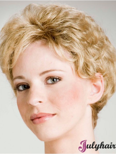 Curly Blonde Affordable Short Classic Wigs