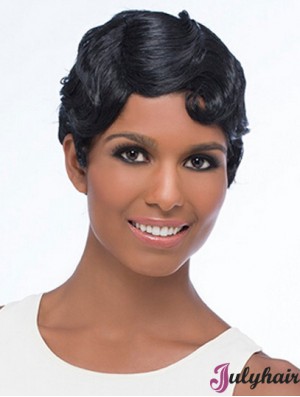 Wavy Black Suitable Short Classic Wigs