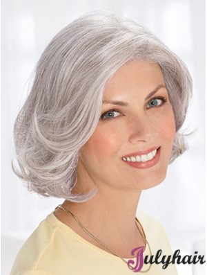 12 inch Stylish Grey Wigs for Women