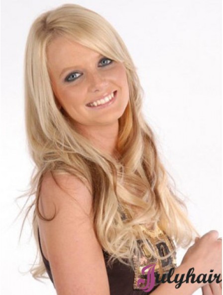 Affordable Blonde Curly Remy Human Hair Clip In Hair Extensions