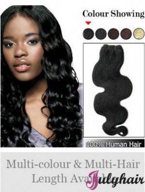 Wavy Remy Human Hair Black Amazing Weft Extensions