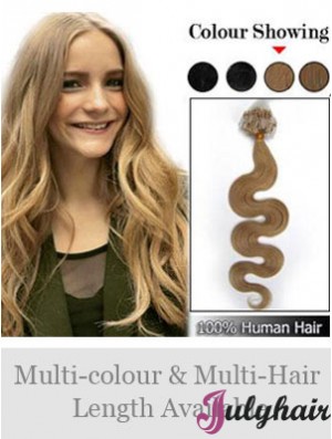 Stylish Blonde Wavy Micro Loop Ring Hair Extensions