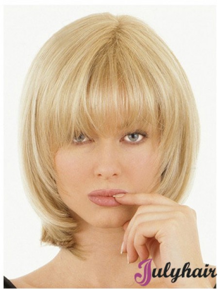 Comfortable Half Wigs With Remy Straight Style Blonde Hair Toppers