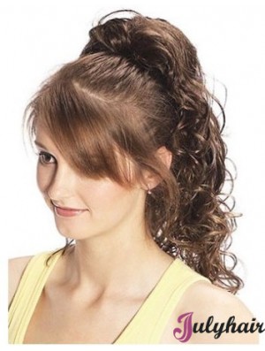 Amazing Curly Brown Ponytails