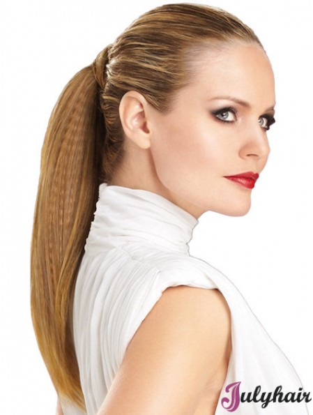 Modern Straight Brown Ponytails